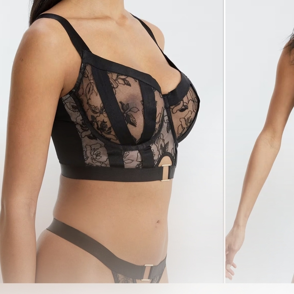Elegant Black Lace Underwire Bra